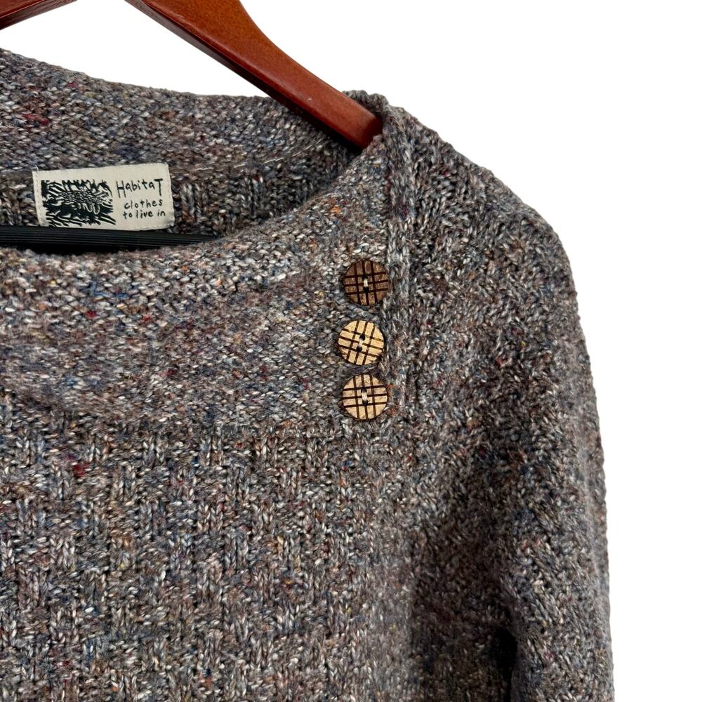 Habitat Sz Small Cozy Knit Wearable Art to Wear Winter Sweater Blouse Shirt Top - Picture 4 of 10